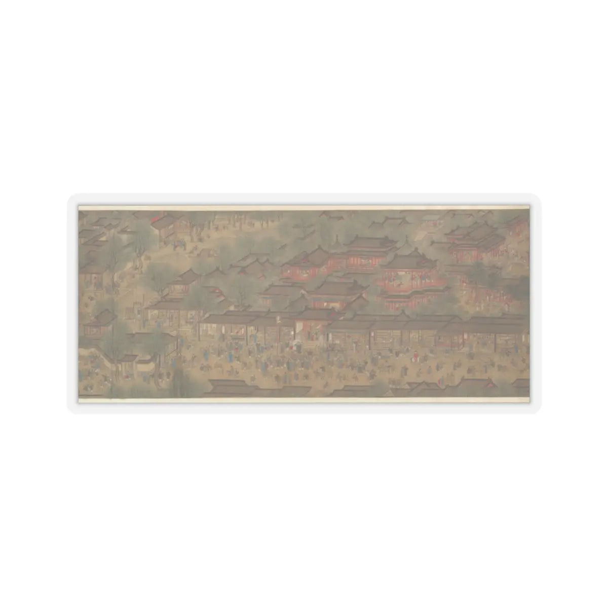 Unidentified artist - Spring Festival on the River - 18th century v10 - STICKER Vinyl Kiss-Cut Decal