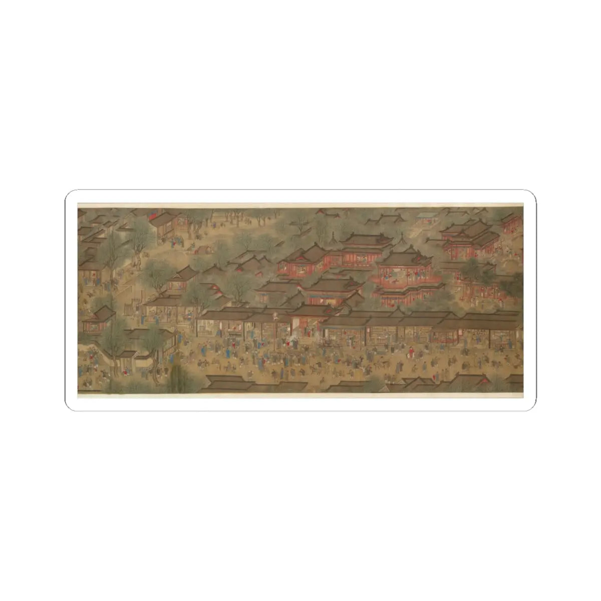 Unidentified artist - Spring Festival on the River - 18th century v10 - STICKER Vinyl Kiss-Cut Decal