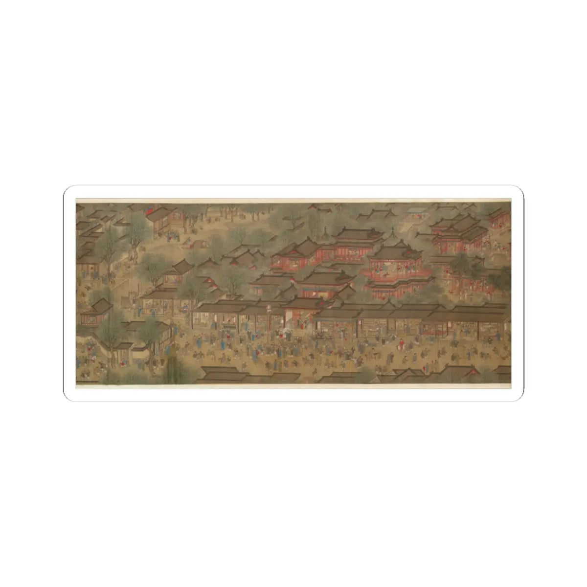 Unidentified artist - Spring Festival on the River - 18th century v10 - STICKER Vinyl Kiss-Cut Decal