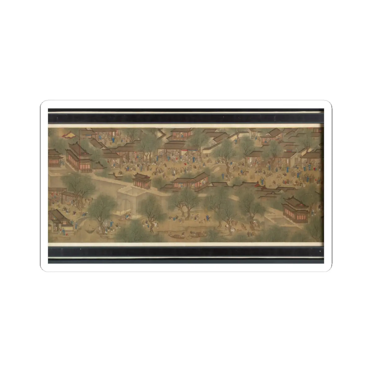 Unidentified artist - Spring Festival on the River - 18th century v13 - STICKER Vinyl Kiss-Cut Decal