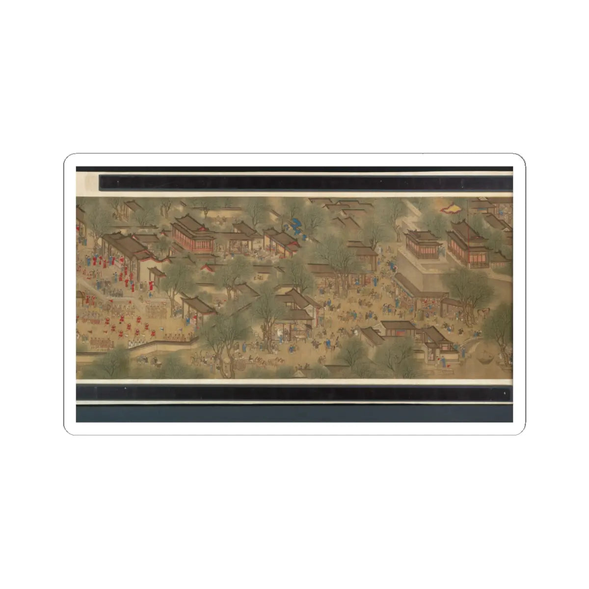 Unidentified artist - Spring Festival on the River - 18th century v14 - STICKER Vinyl Kiss-Cut Decal
