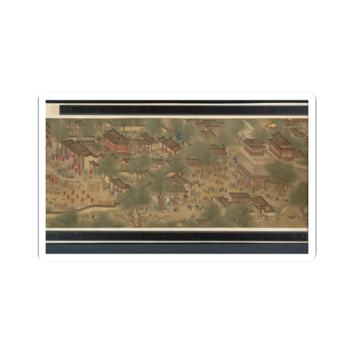 Unidentified artist - Spring Festival on the River - 18th century v14 - STICKER Vinyl Kiss-Cut Decal