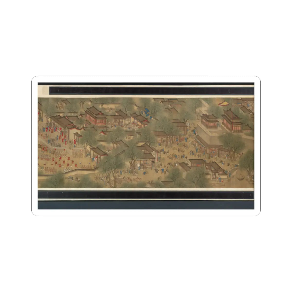 Unidentified artist - Spring Festival on the River - 18th century v14 - STICKER Vinyl Kiss-Cut Decal