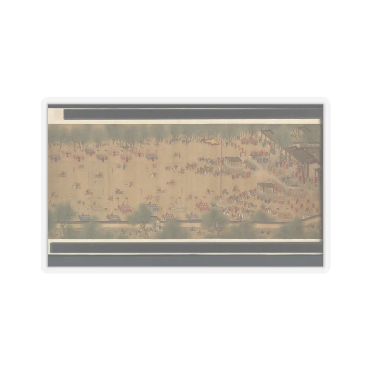 Unidentified artist - Spring Festival on the River - 18th century v15 - STICKER Vinyl Kiss-Cut Decal