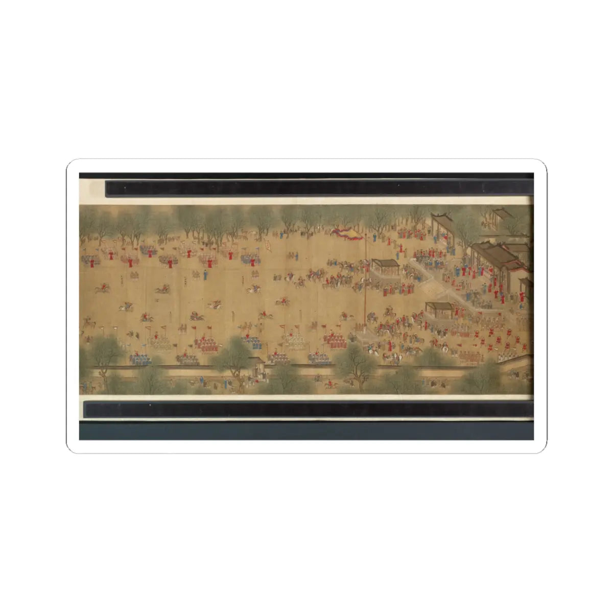Unidentified artist - Spring Festival on the River - 18th century v15 - STICKER Vinyl Kiss-Cut Decal