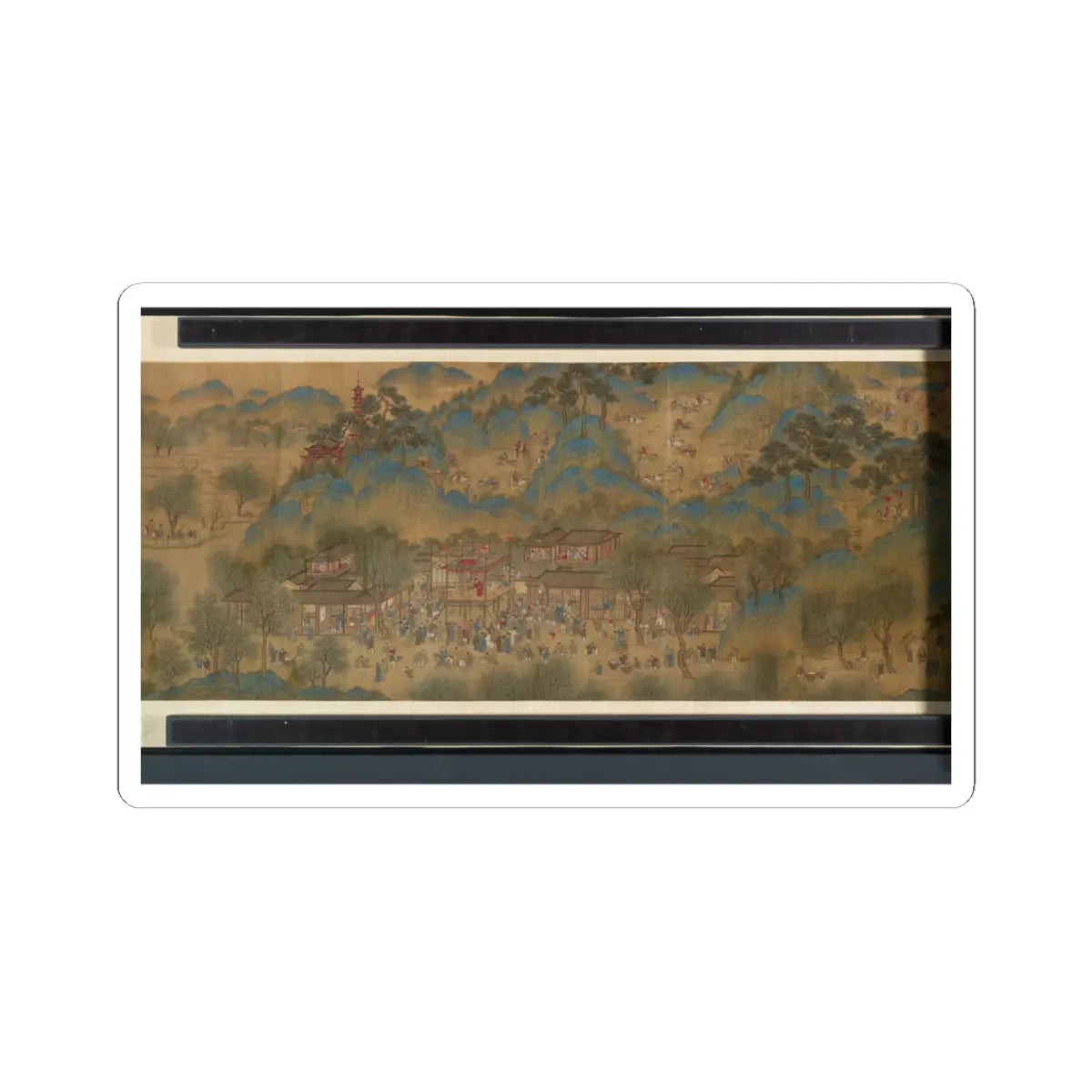 Unidentified artist - Spring Festival on the River - 18th century v18 - STICKER Vinyl Kiss-Cut Decal