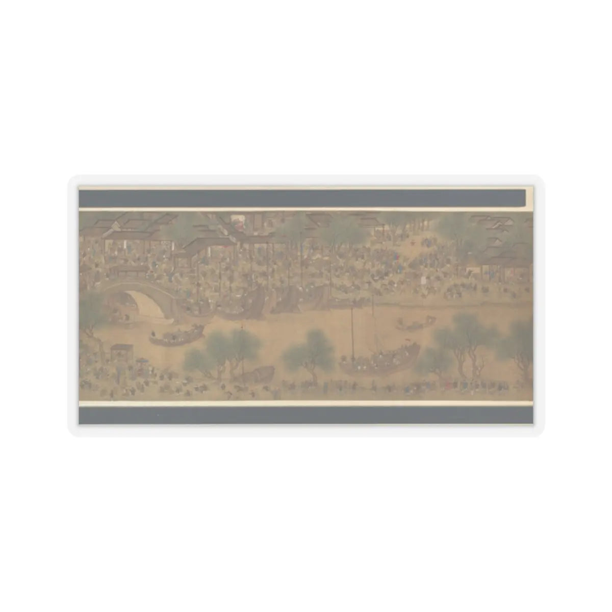 Unidentified artist - Spring Festival on the River - 18th century v6 - STICKER Vinyl Kiss-Cut Decal