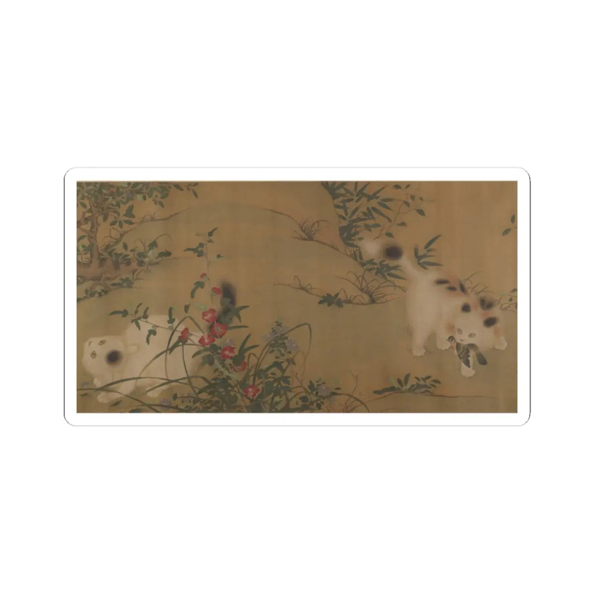 Unidentified artist - Spring Play in a Tang Garden - 18th century v1 - STICKER Vinyl Kiss-Cut Decal