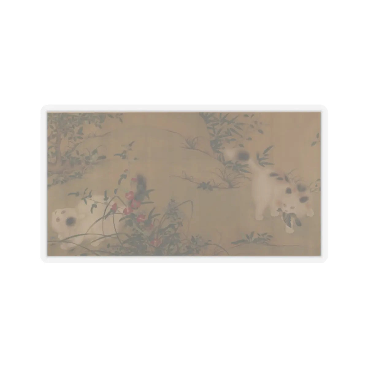 Unidentified artist - Spring Play in a Tang Garden - 18th century v1 - STICKER Vinyl Kiss-Cut Decal