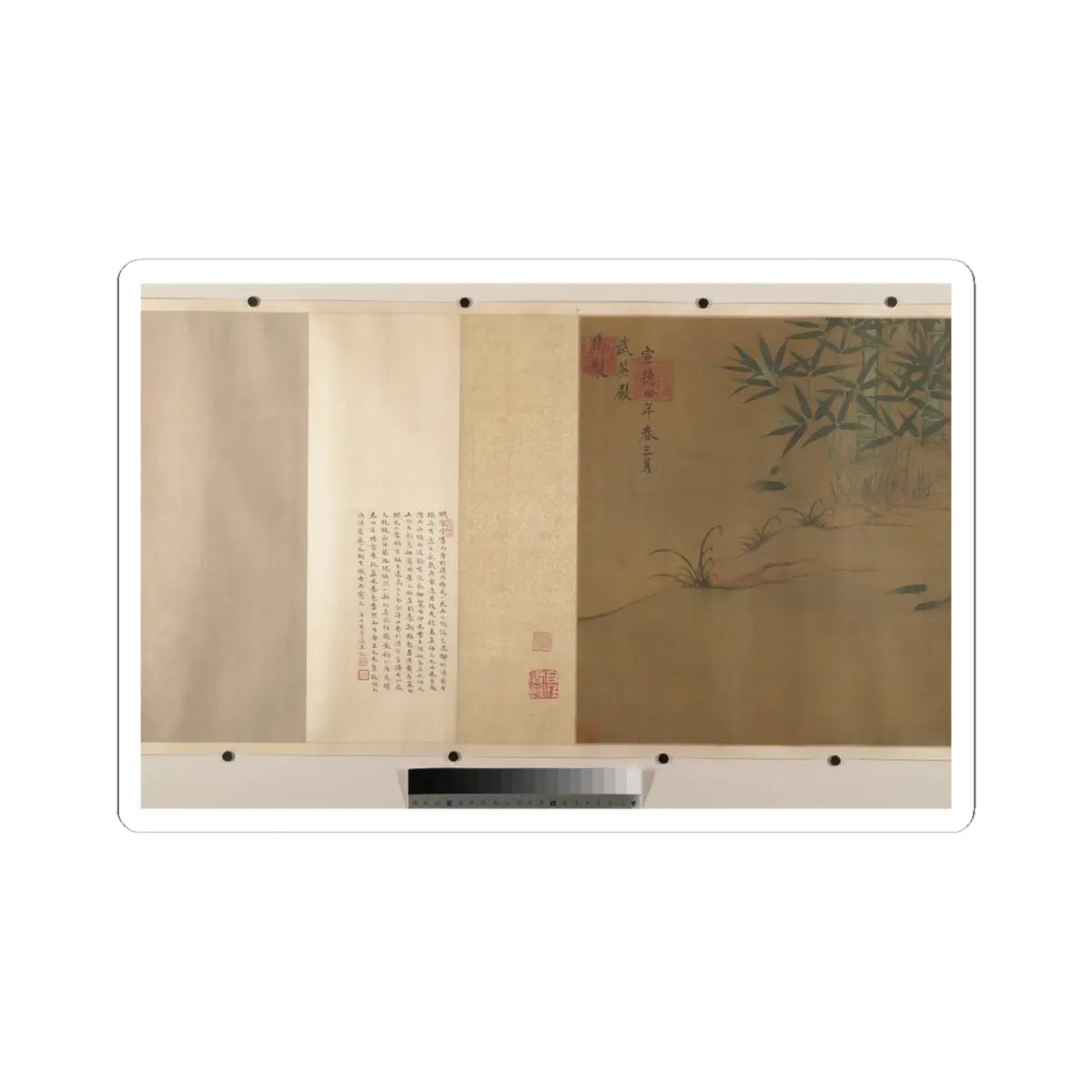 Unidentified artist - Spring Play in a Tang Garden - 18th century v10 - STICKER Vinyl Kiss-Cut Decal