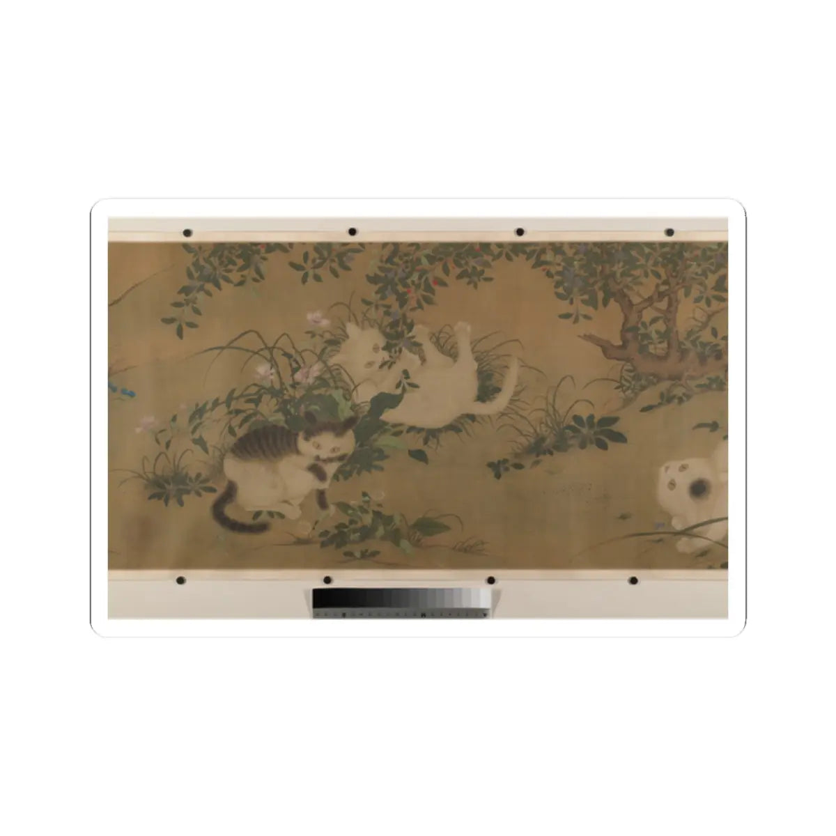 Unidentified artist - Spring Play in a Tang Garden - 18th century v8 - STICKER Vinyl Kiss-Cut Decal