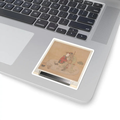 Unidentified artist - Tartar Officer with Blond Lady Playing Musical Instruments - 19th century - STICKER Vinyl Kiss-Cut Decal
