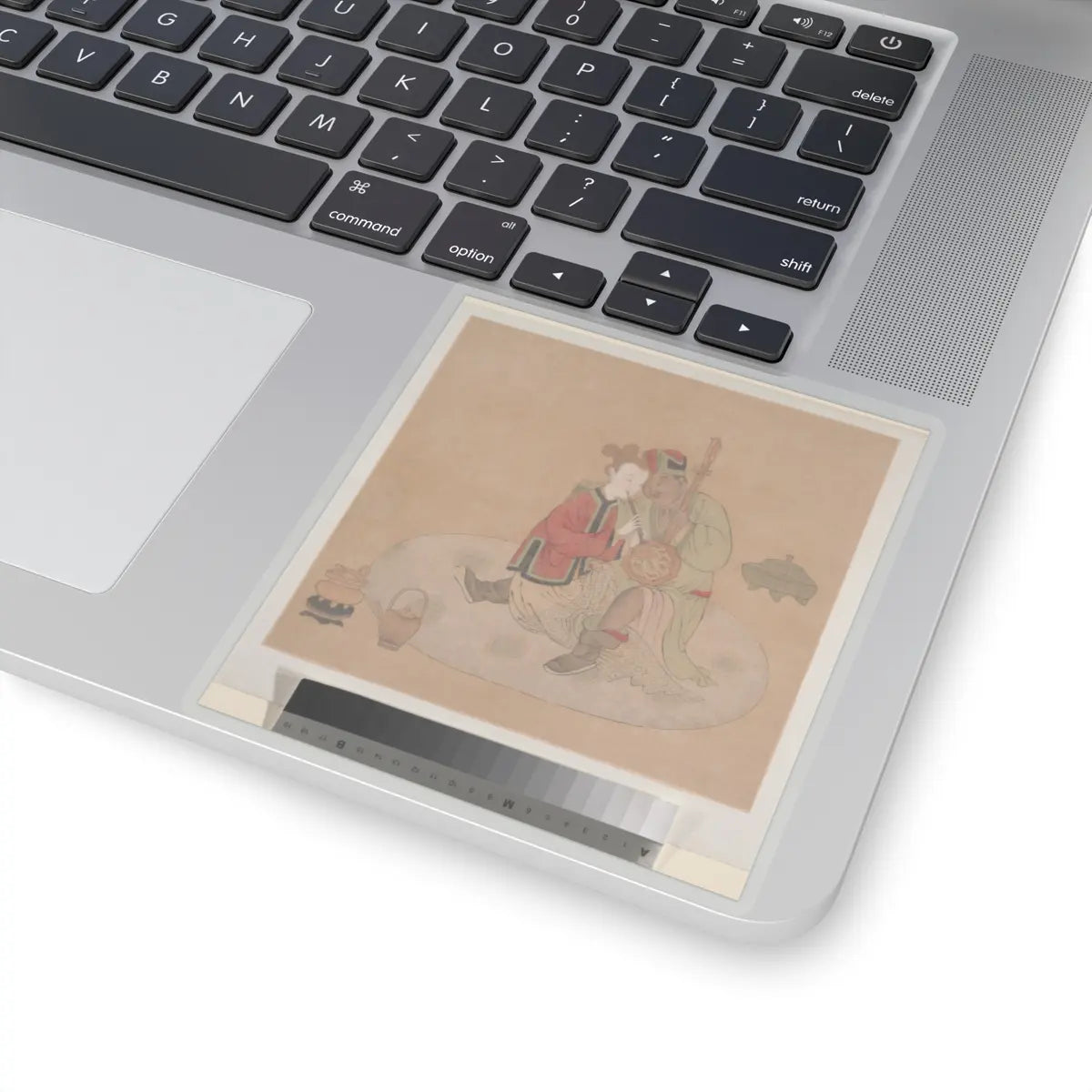 Unidentified artist - Tartar Officer with Blond Lady Playing Musical Instruments - 19th century - STICKER Vinyl Kiss-Cut Decal