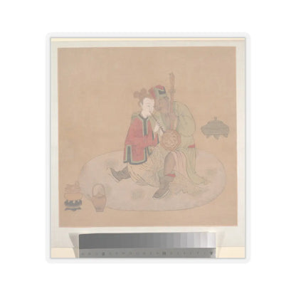 Unidentified artist - Tartar Officer with Blond Lady Playing Musical Instruments - 19th century - STICKER Vinyl Kiss-Cut Decal
