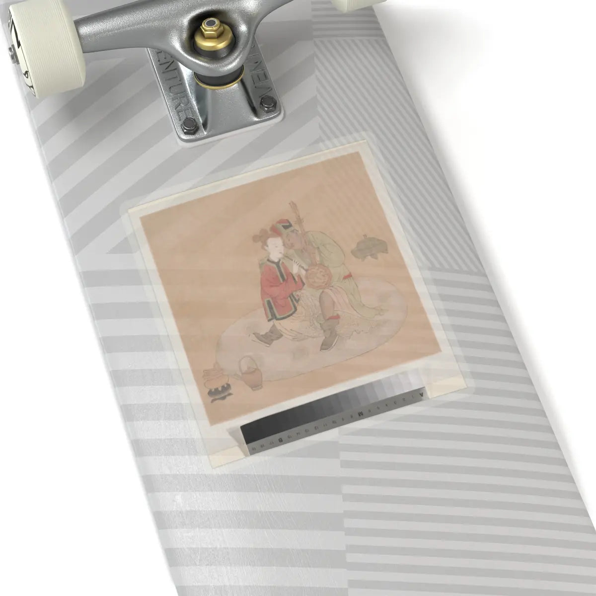 Unidentified artist - Tartar Officer with Blond Lady Playing Musical Instruments - 19th century - STICKER Vinyl Kiss-Cut Decal