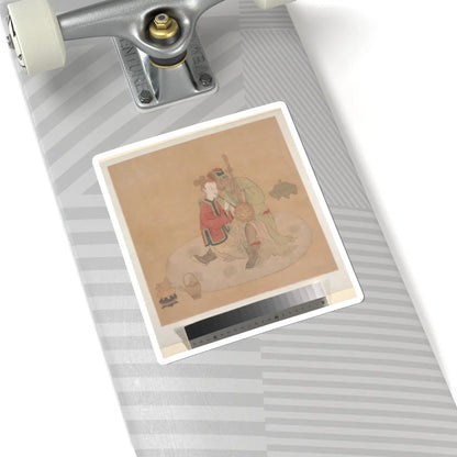 Unidentified artist - Tartar Officer with Blond Lady Playing Musical Instruments - 19th century - STICKER Vinyl Kiss-Cut Decal