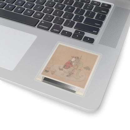 Unidentified artist - Tartar Officer with Blond Lady Playing Musical Instruments - 19th century - STICKER Vinyl Kiss-Cut Decal