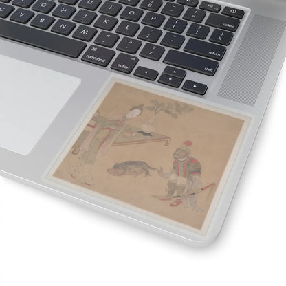 Unidentified artist - Tartar Officer with Blonde Lady - 19th century v2 - STICKER Vinyl Kiss-Cut Decal