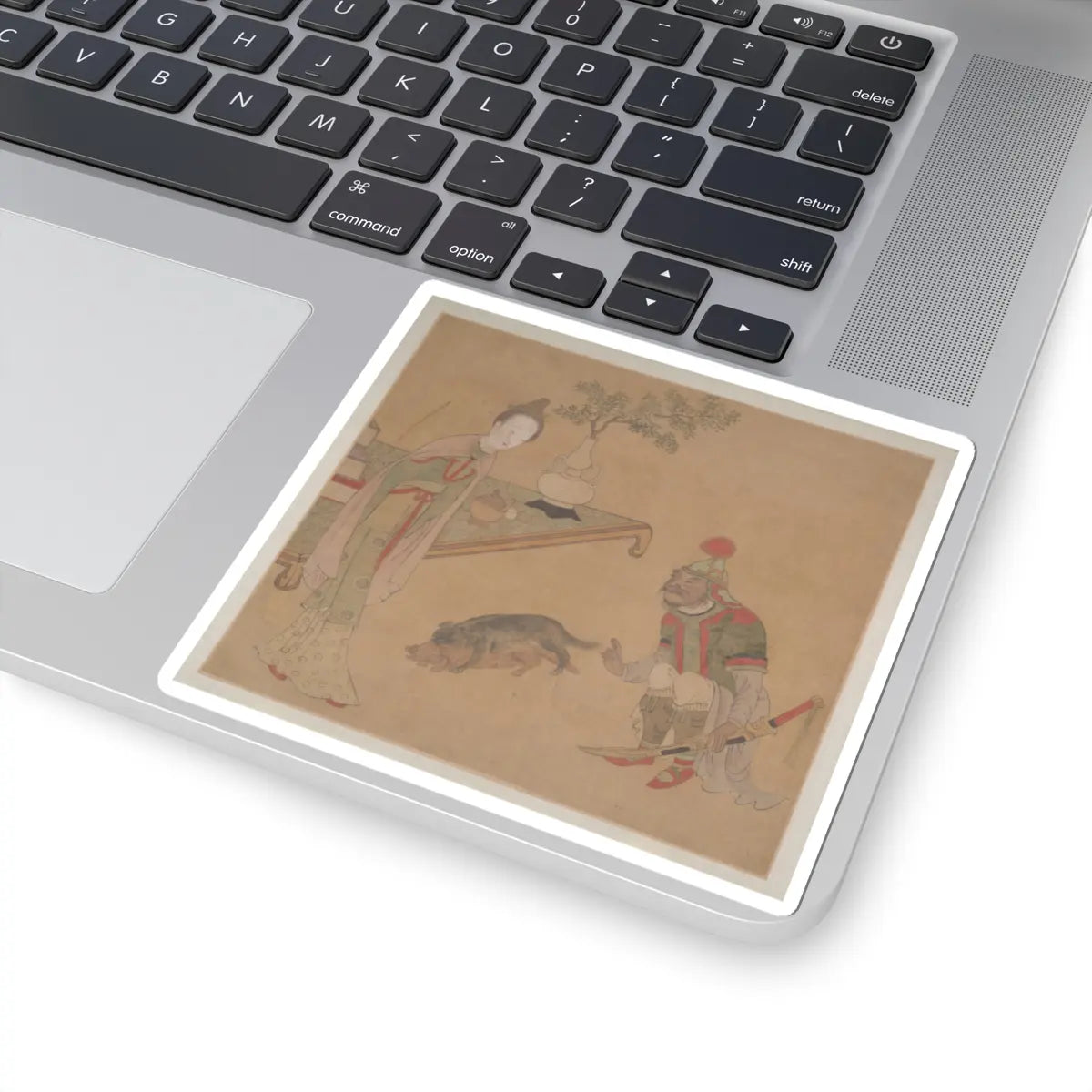 Unidentified artist - Tartar Officer with Blonde Lady - 19th century v2 - STICKER Vinyl Kiss-Cut Decal