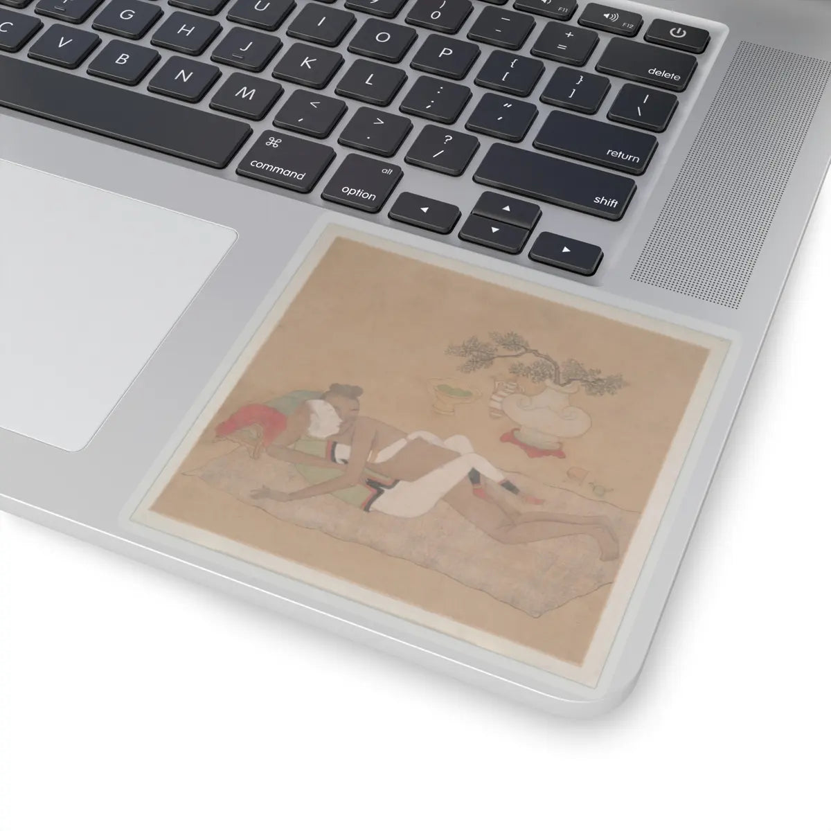 Unidentified artist - Tartar Officer with Blonde Lady - 19th century v3 - STICKER Vinyl Kiss-Cut Decal