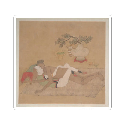 Unidentified artist - Tartar Officer with Blonde Lady - 19th century v3 - STICKER Vinyl Kiss-Cut Decal
