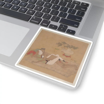 Unidentified artist - Tartar Officer with Blonde Lady - 19th century v3 - STICKER Vinyl Kiss-Cut Decal