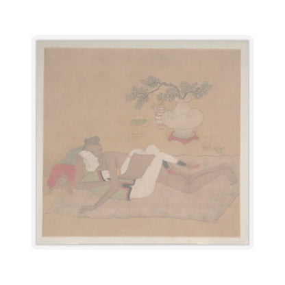 Unidentified artist - Tartar Officer with Blonde Lady - 19th century v3 - STICKER Vinyl Kiss-Cut Decal