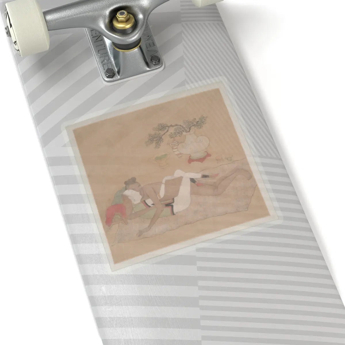 Unidentified artist - Tartar Officer with Blonde Lady - 19th century v3 - STICKER Vinyl Kiss-Cut Decal