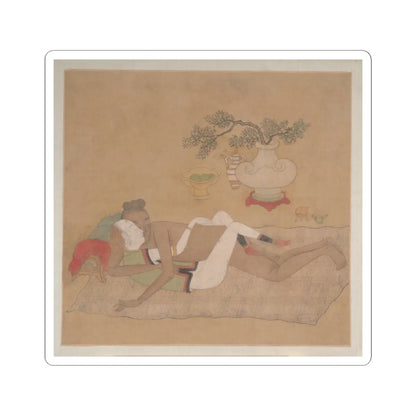 Unidentified artist - Tartar Officer with Blonde Lady - 19th century v3 - STICKER Vinyl Kiss-Cut Decal
