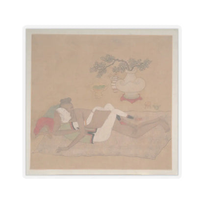 Unidentified artist - Tartar Officer with Blonde Lady - 19th century v3 - STICKER Vinyl Kiss-Cut Decal