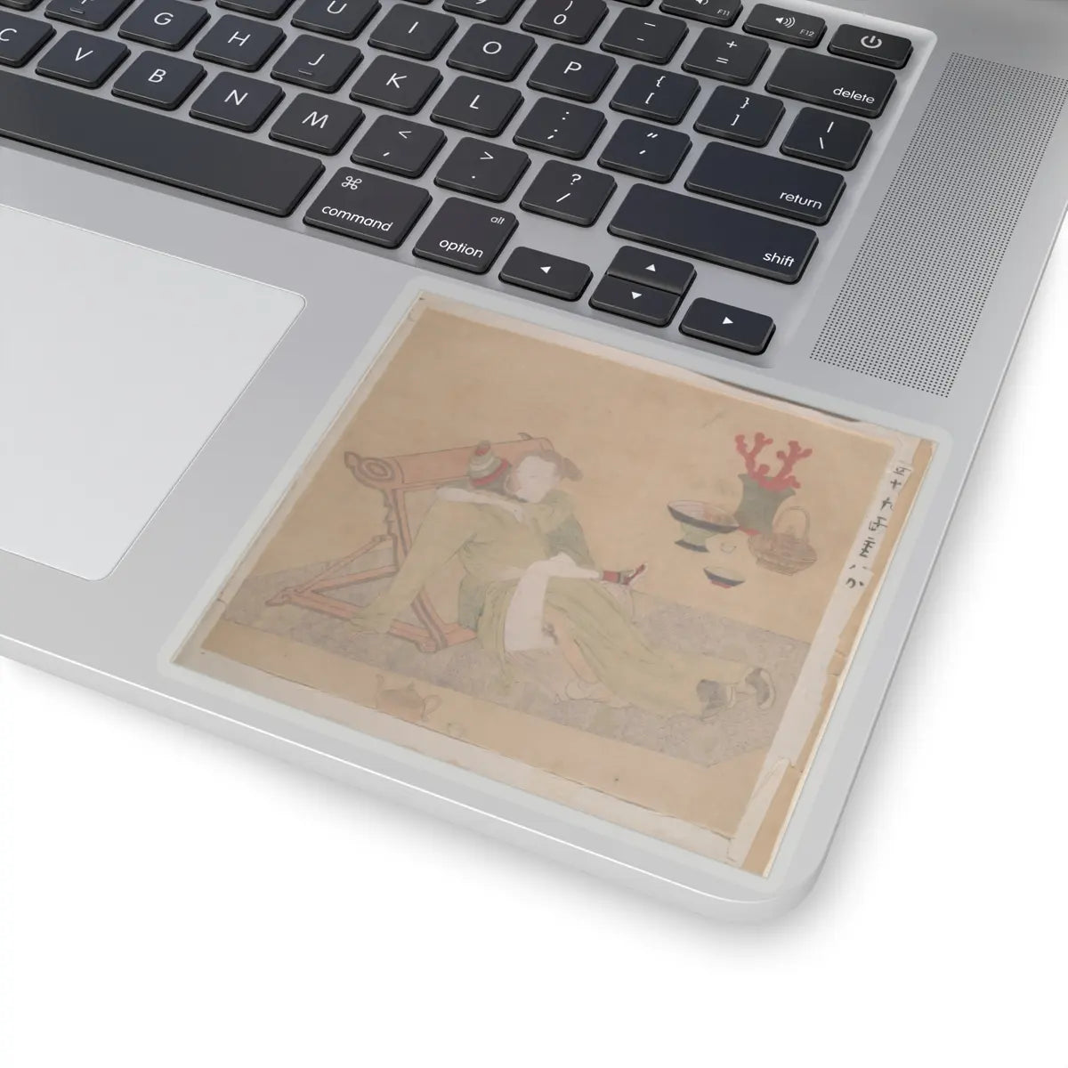 Unidentified artist - Tartar Officer with Blonde Lady - 19th century v5 - STICKER Vinyl Kiss-Cut Decal