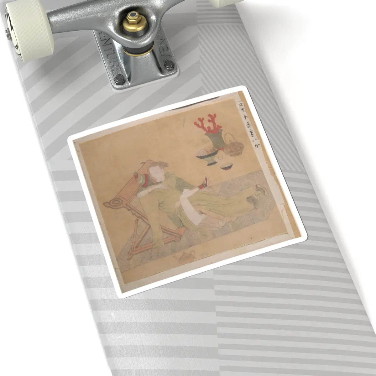 Unidentified artist - Tartar Officer with Blonde Lady - 19th century v5 - STICKER Vinyl Kiss-Cut Decal