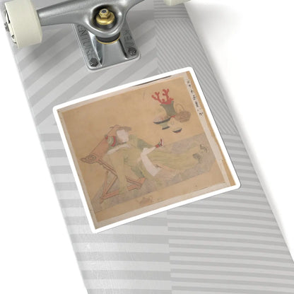 Unidentified artist - Tartar Officer with Blonde Lady - 19th century v5 - STICKER Vinyl Kiss-Cut Decal