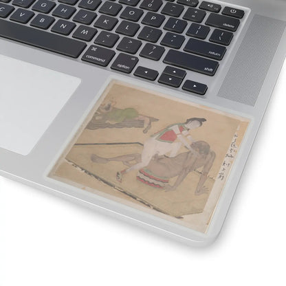 Unidentified artist - Tartar Officer with Blonde Lady - 19th century v6 - STICKER Vinyl Kiss-Cut Decal