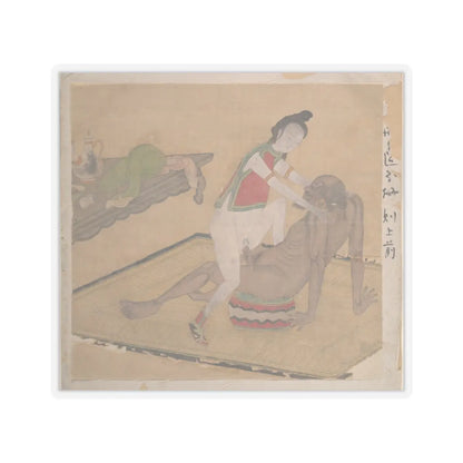 Unidentified artist - Tartar Officer with Blonde Lady - 19th century v6 - STICKER Vinyl Kiss-Cut Decal