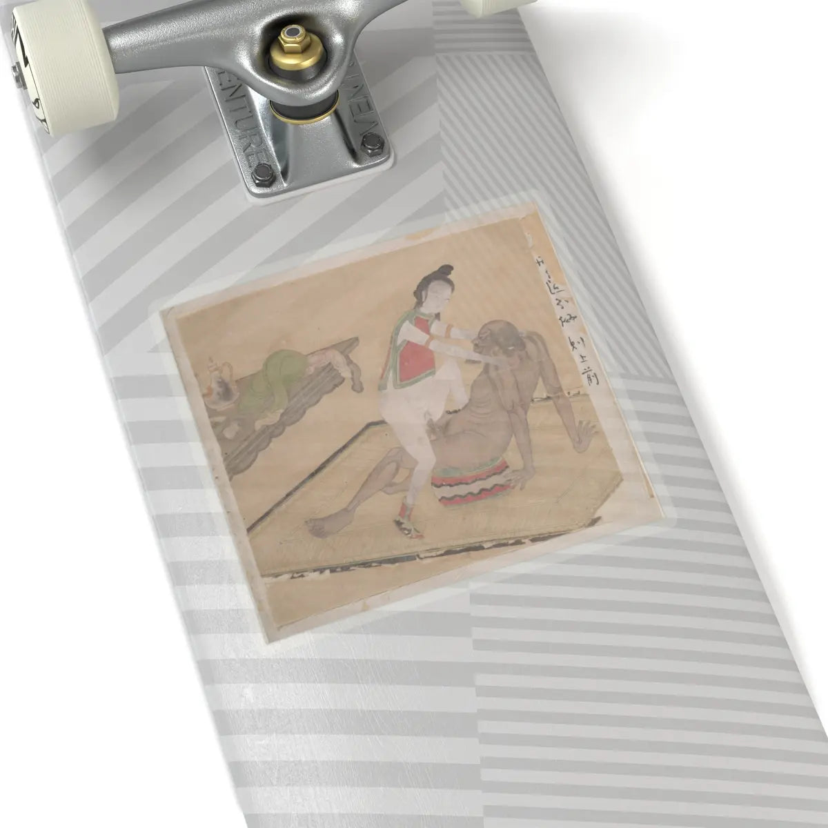 Unidentified artist - Tartar Officer with Blonde Lady - 19th century v6 - STICKER Vinyl Kiss-Cut Decal