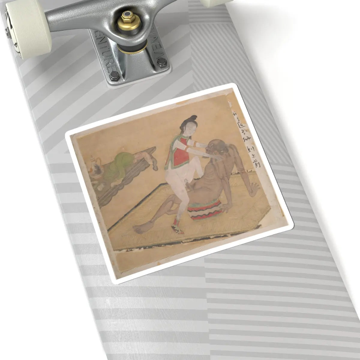 Unidentified artist - Tartar Officer with Blonde Lady - 19th century v6 - STICKER Vinyl Kiss-Cut Decal