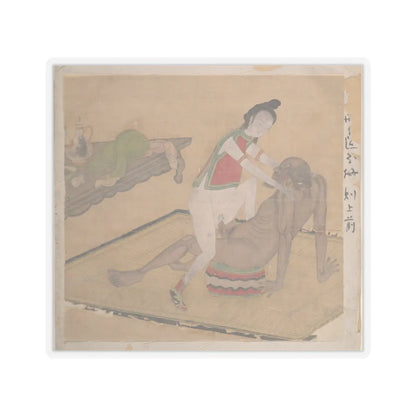 Unidentified artist - Tartar Officer with Blonde Lady - 19th century v6 - STICKER Vinyl Kiss-Cut Decal