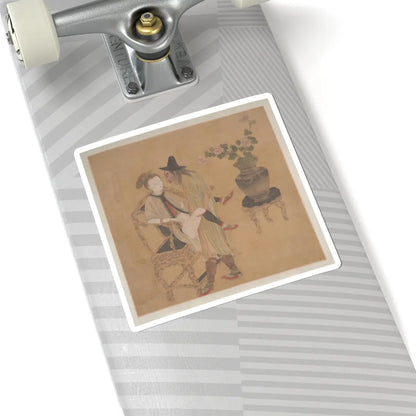 Unidentified artist - Tartar Officer with Blonde Lady - 19th century v8 - STICKER Vinyl Kiss-Cut Decal