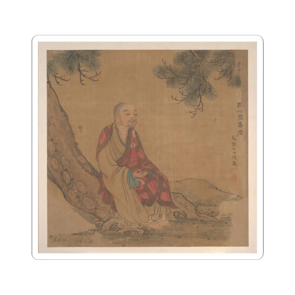 Unidentified artist - Ten Paintings of Luohans - unknown v2 - STICKER Vinyl Kiss-Cut Decal