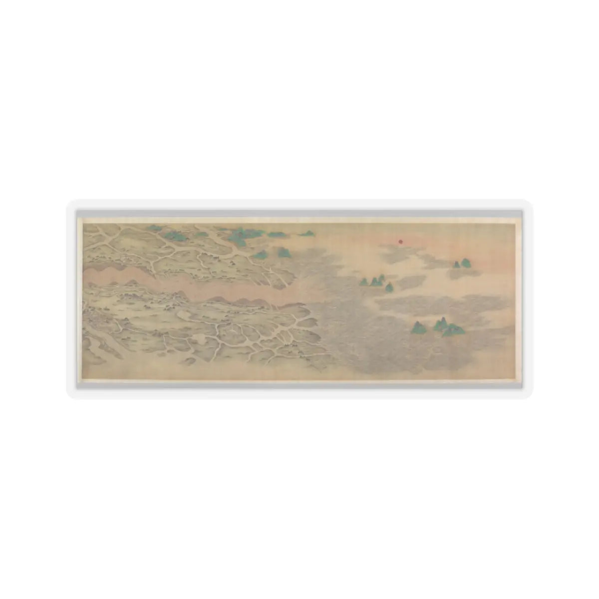 Unidentified artist - Ten Thousand Miles along the Yellow River - datable to 1690–1722 v2 - STICKER Vinyl Kiss-Cut Decal