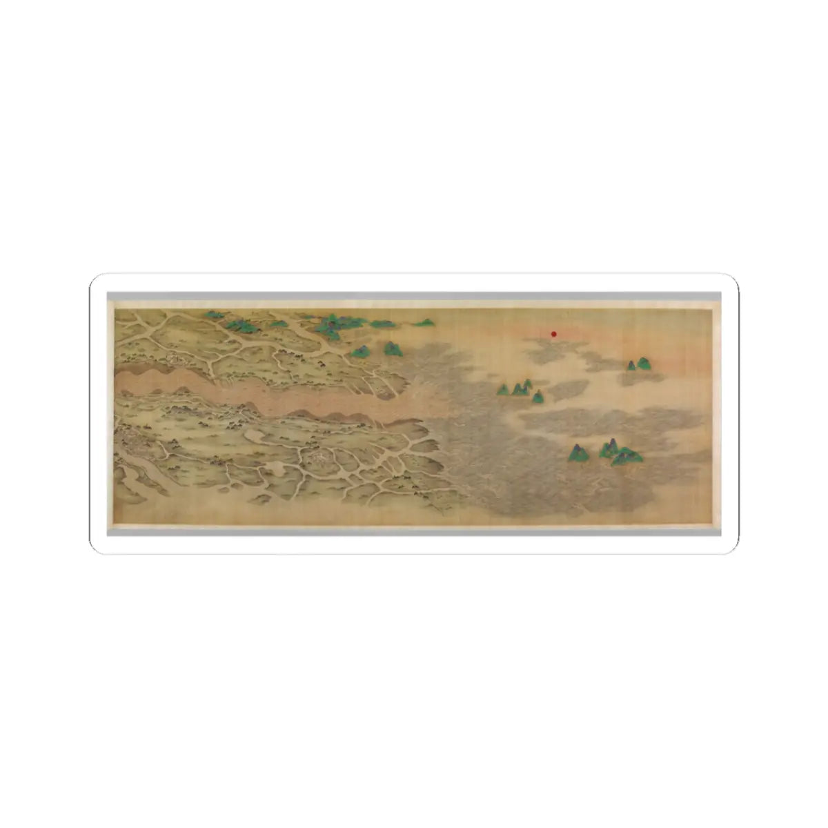 Unidentified artist - Ten Thousand Miles along the Yellow River - datable to 1690–1722 v2 - STICKER Vinyl Kiss-Cut Decal