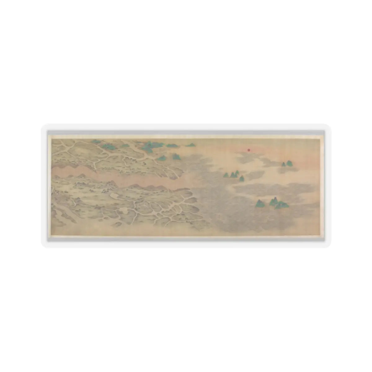 Unidentified artist - Ten Thousand Miles along the Yellow River - datable to 1690–1722 v2 - STICKER Vinyl Kiss-Cut Decal