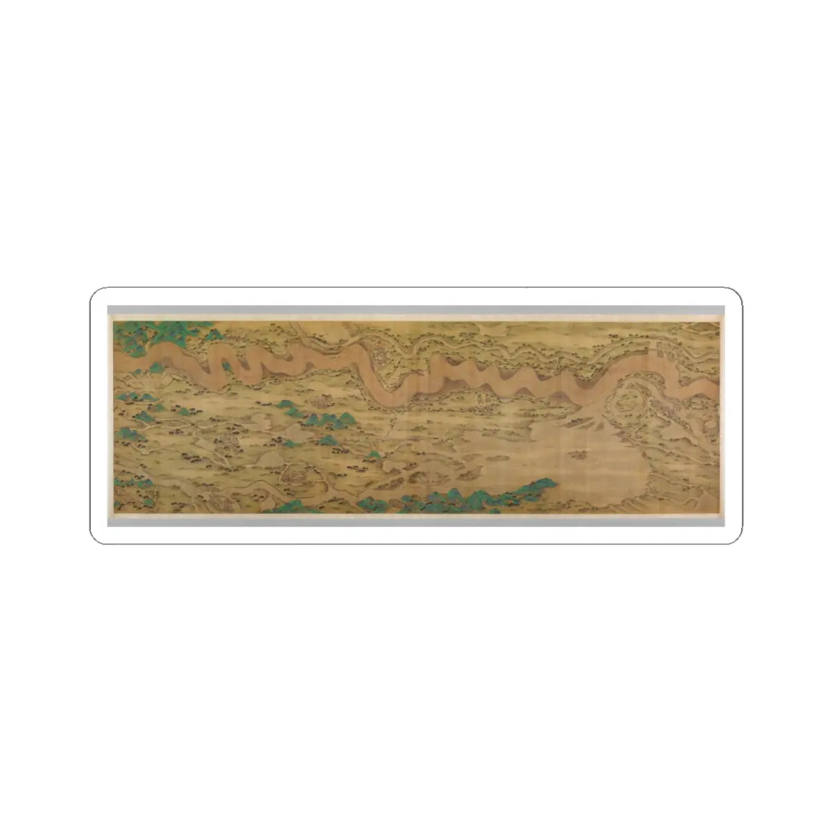 Unidentified artist - Ten Thousand Miles along the Yellow River - datable to 1690–1722 v3 - STICKER Vinyl Kiss-Cut Decal