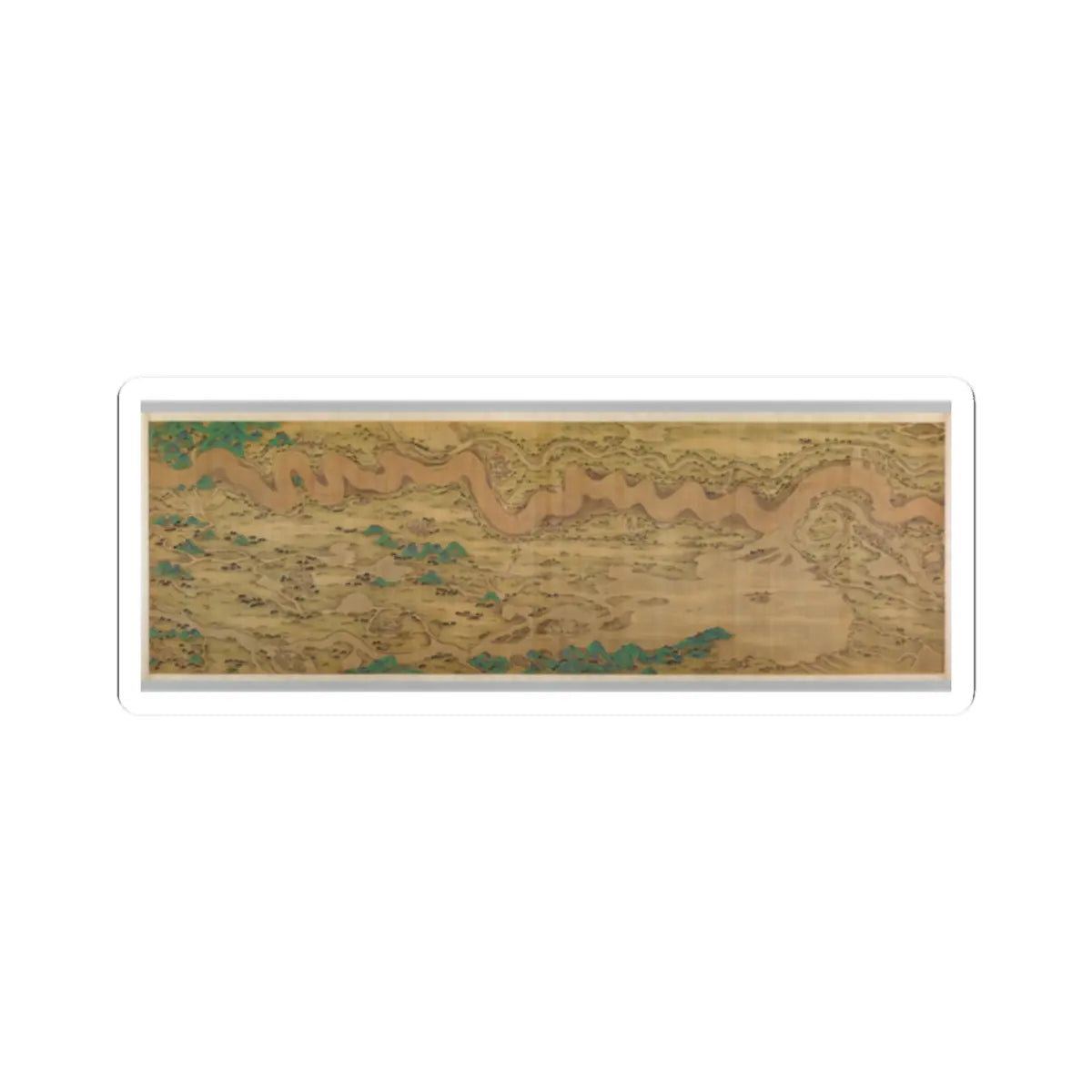 Unidentified artist - Ten Thousand Miles along the Yellow River - datable to 1690–1722 v3 - STICKER Vinyl Kiss-Cut Decal
