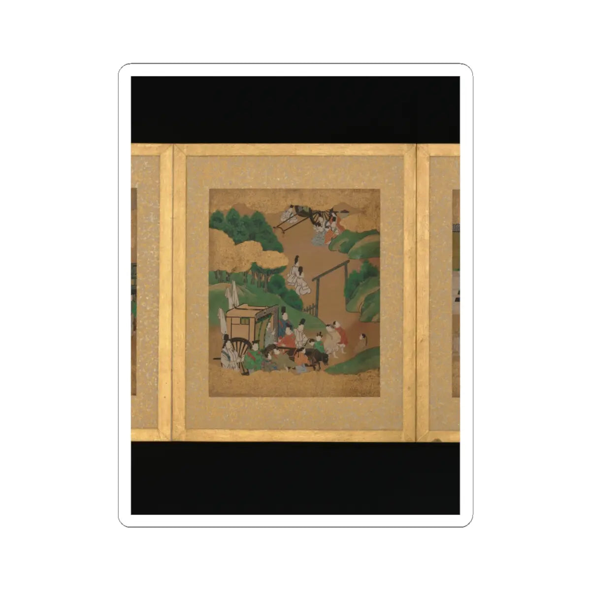 Unidentified artist - Twelve Scenes from The Tale of Genji - mid-17th century v2 - STICKER Vinyl Kiss-Cut Decal