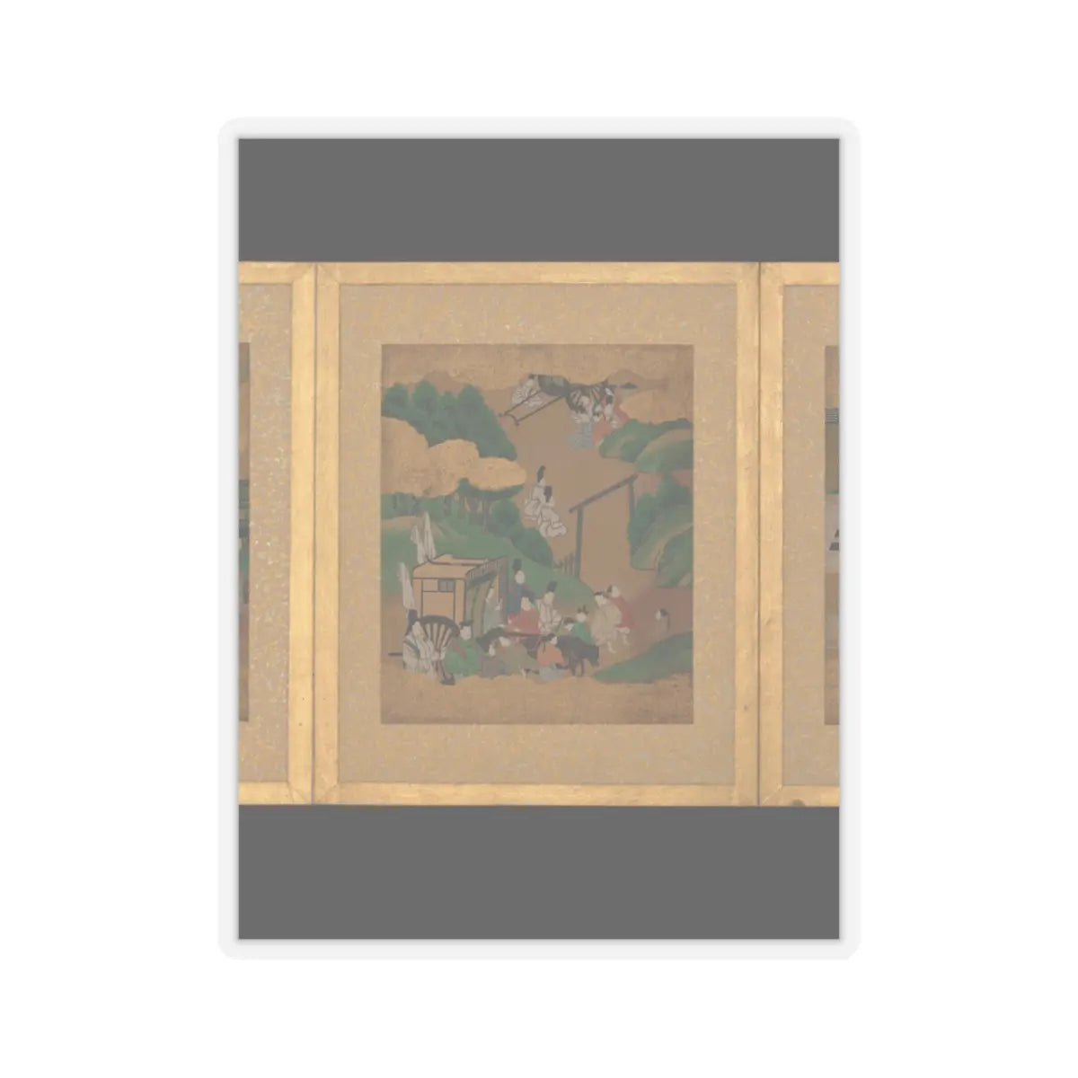 Unidentified artist - Twelve Scenes from The Tale of Genji - mid-17th century v2 - STICKER Vinyl Kiss-Cut Decal