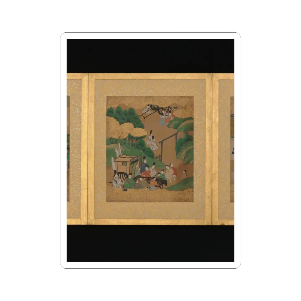 Unidentified artist - Twelve Scenes from The Tale of Genji - mid-17th century v2 - STICKER Vinyl Kiss-Cut Decal