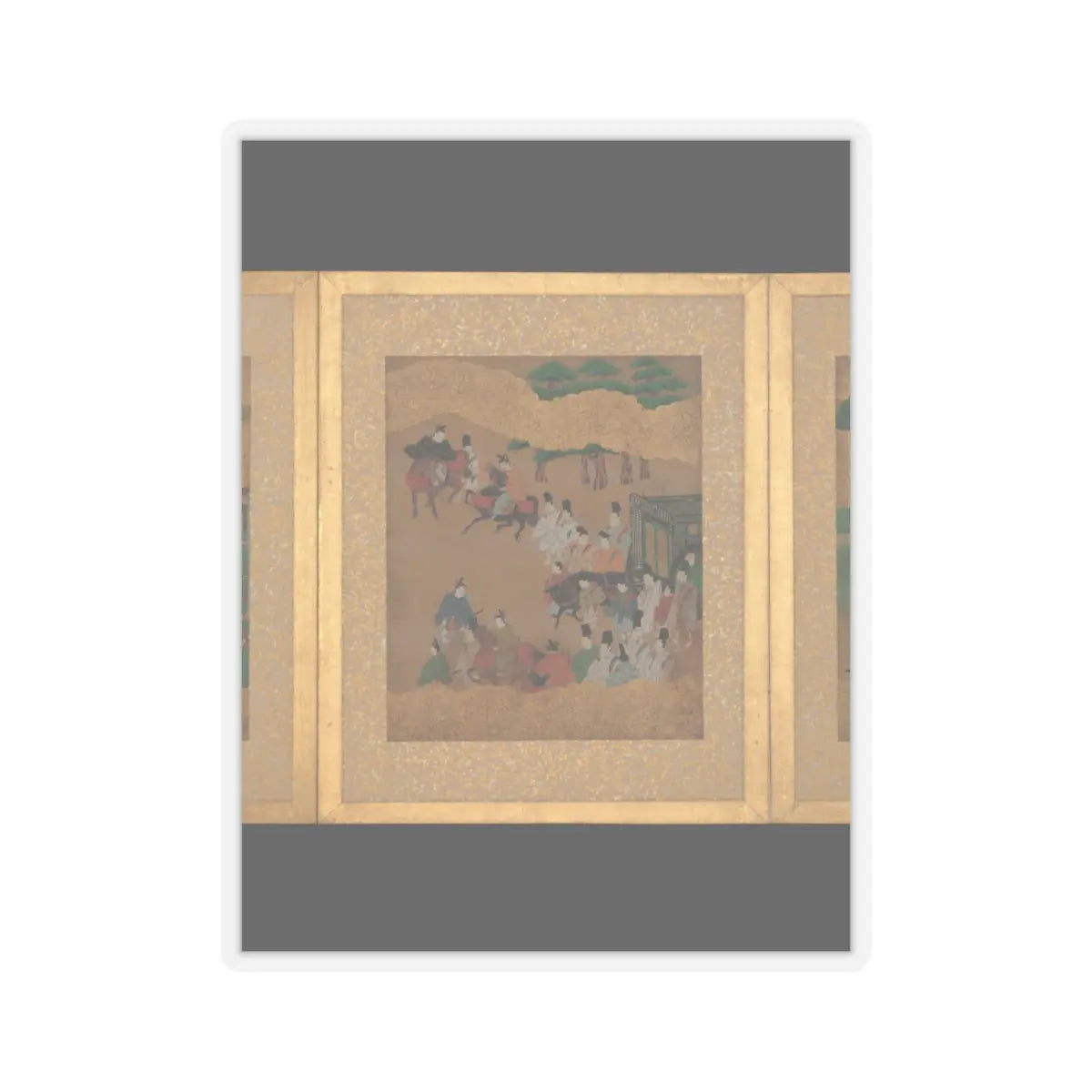 Unidentified artist - Twelve Scenes from The Tale of Genji - mid-17th century v3 - STICKER Vinyl Kiss-Cut Decal