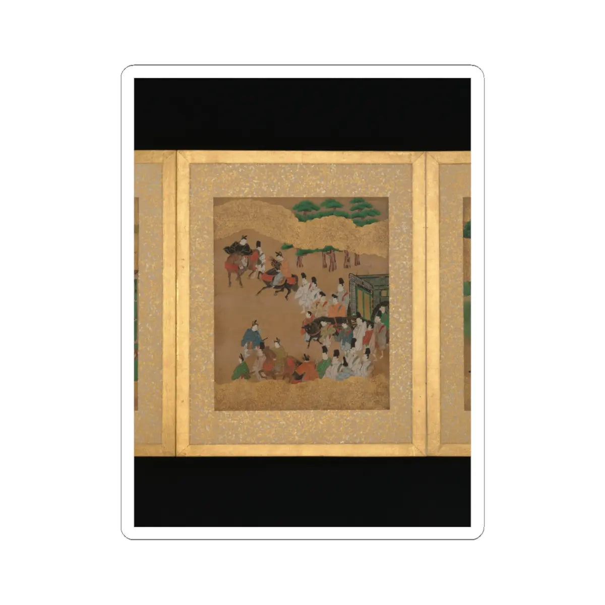Unidentified artist - Twelve Scenes from The Tale of Genji - mid-17th century v3 - STICKER Vinyl Kiss-Cut Decal
